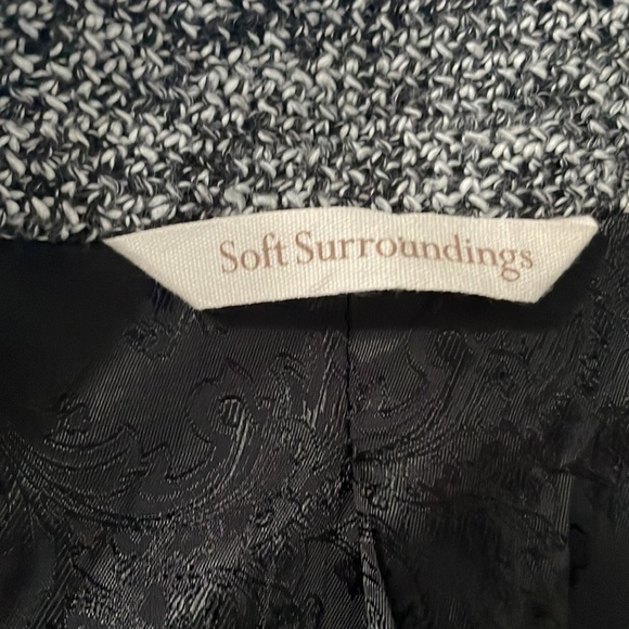 Soft Surroundings St James Gray Knit Open Front Blazer - Picture 9 of 11